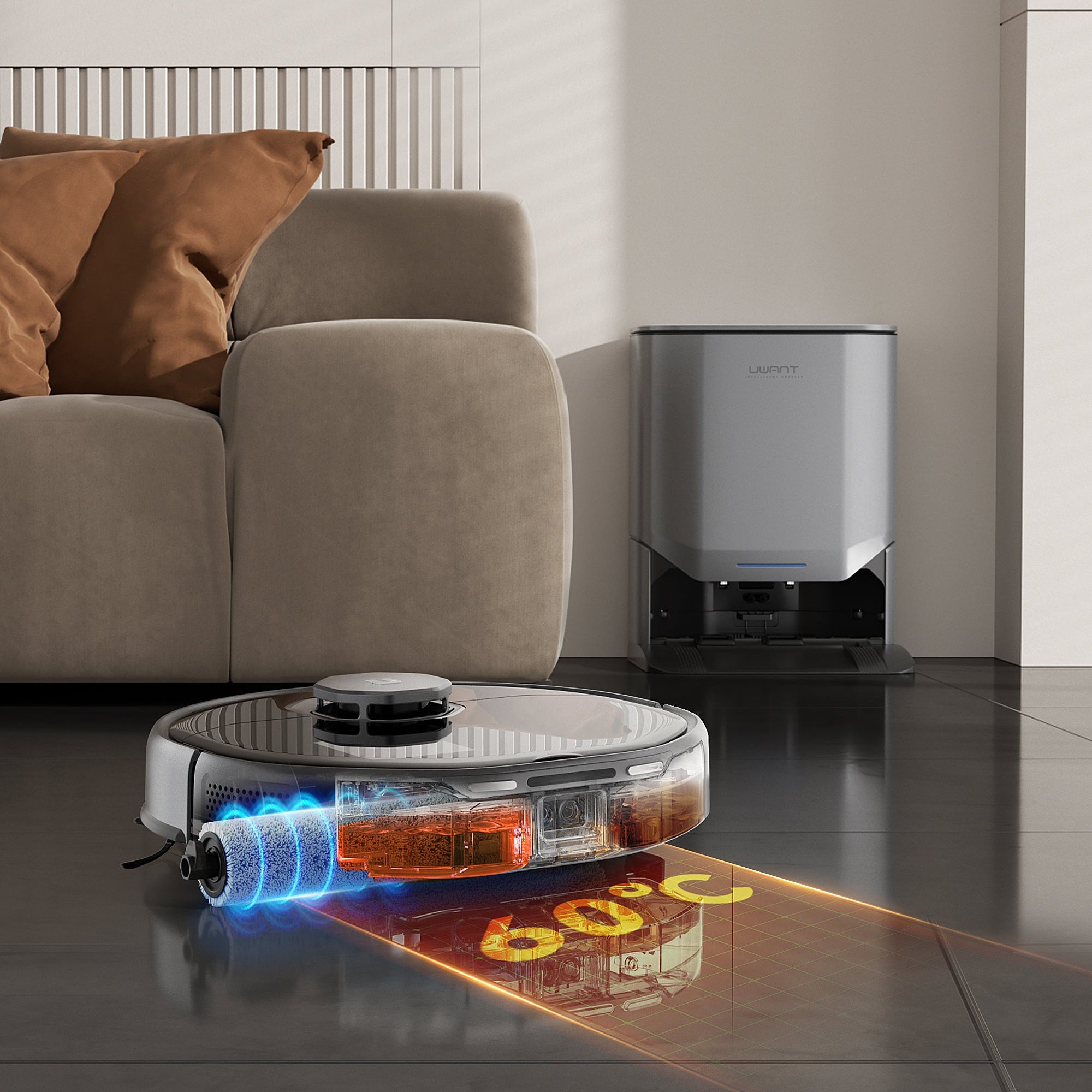 UWANT U300 V25 רובוט שואב שוטף