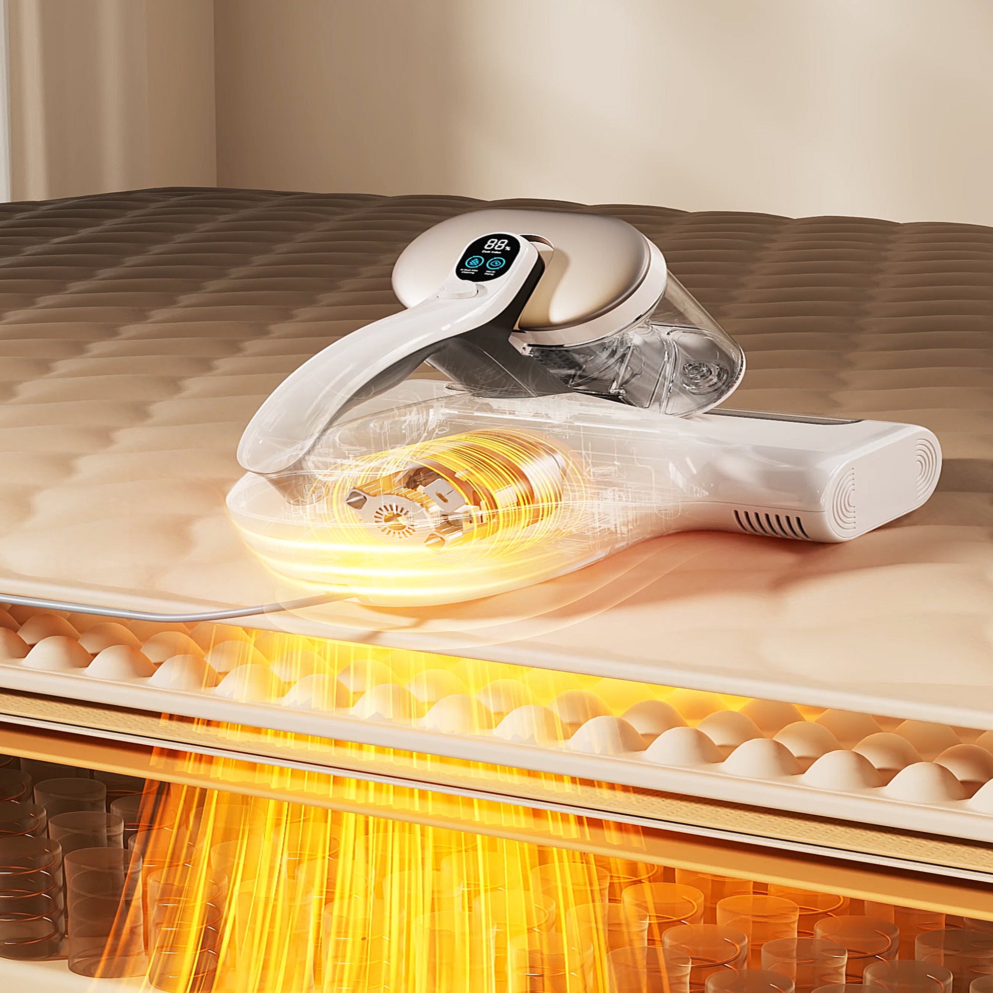 UWANT M500 שואב מזרנים עוצמתי עם טכנולוגיית UltraSonic  לנטרול קרדית אבק